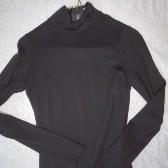 zara long sleeve midi low turtleneck dress - Picture 4 of 6